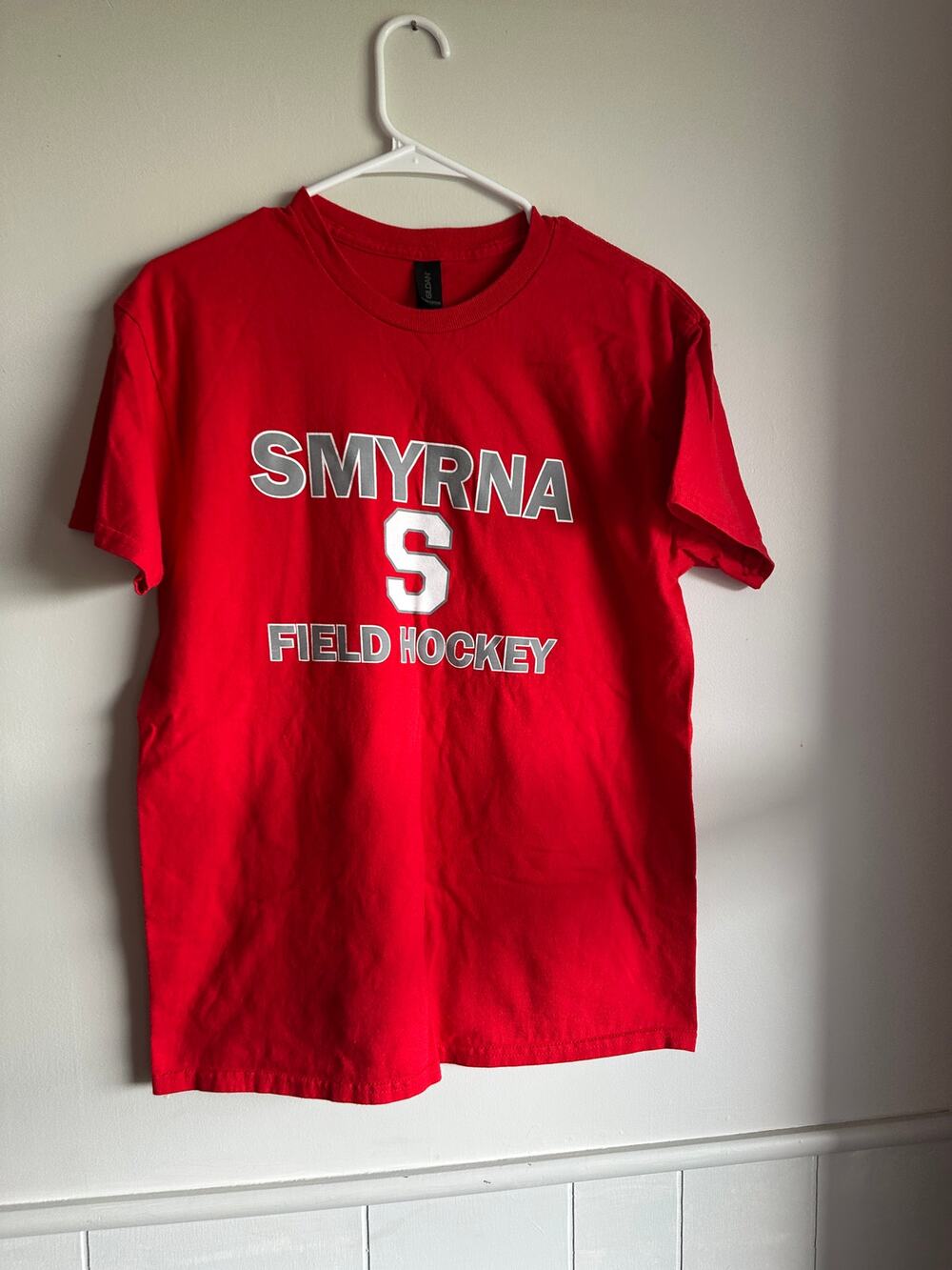Smyrna Field Hockey Graphic T-Shirt Red Gildan Varsity Sports TEE S M